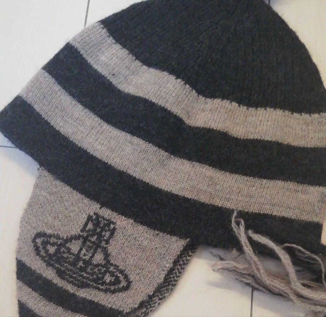 Vivienne Westwood オーブ ボーダーニットキャップ ニット帽