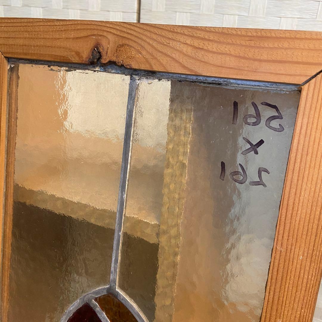 ステンドグラス　アンティーク　イギリス　窓　31×60.5cm