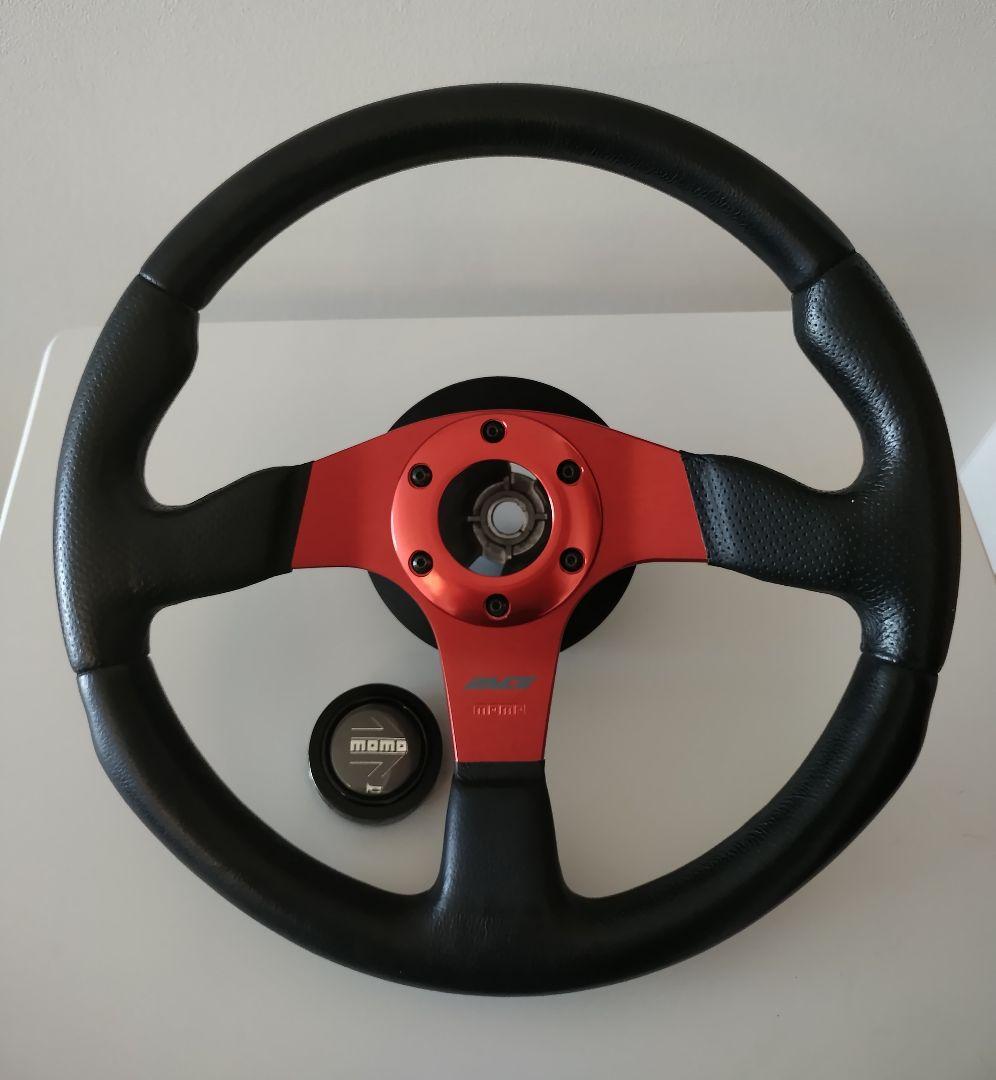 時限値下げ momo RACE ステアリング メタリックレッド TYP D35 - メルカリ