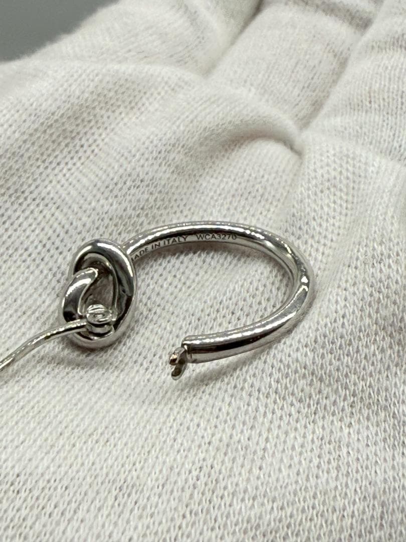 【片耳のみ】CELINE セリーヌ ノットフープ ピアス シルバー系