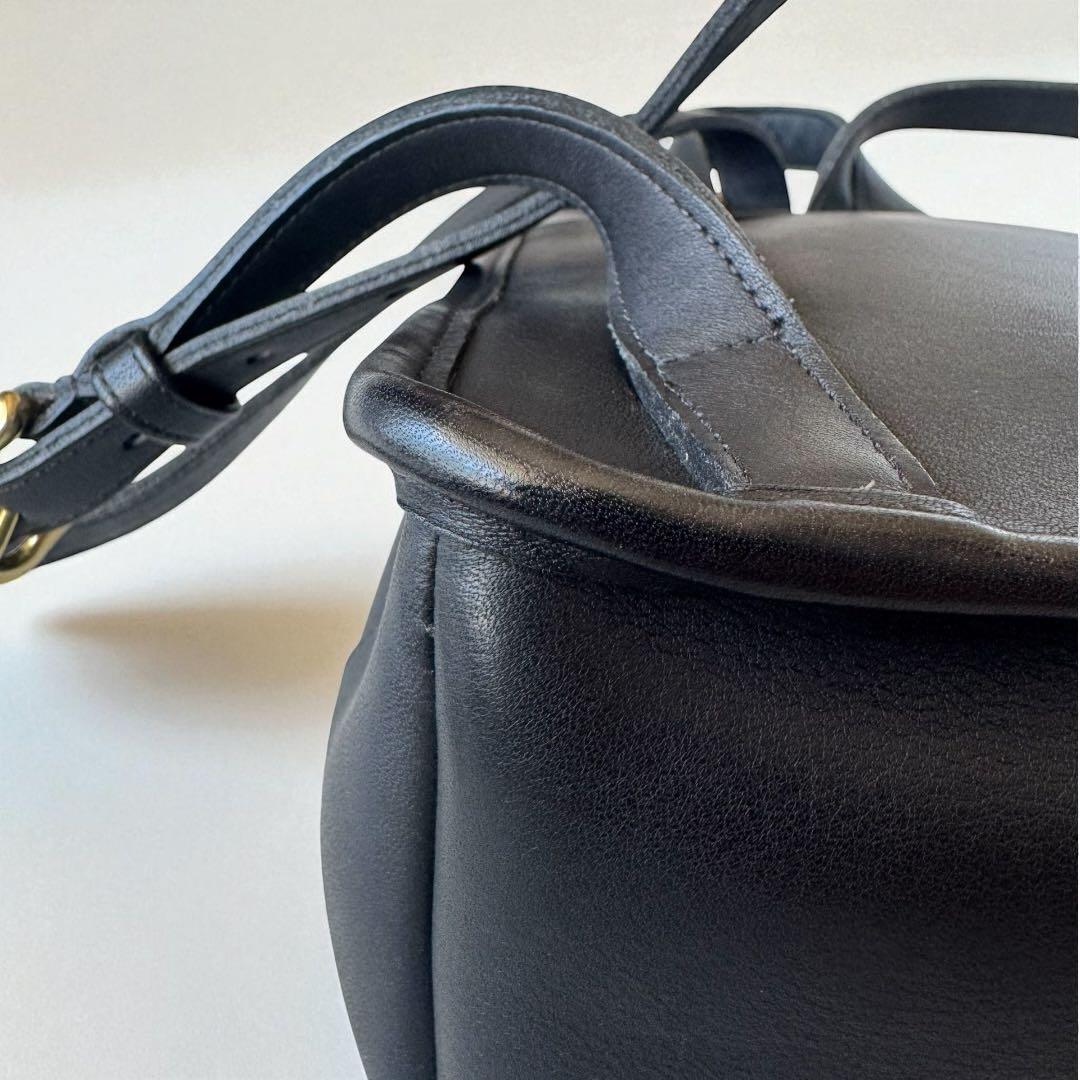 美品✨オールドコーチ　USA製　リュック　グラブタンレザー　ターンロック　黒