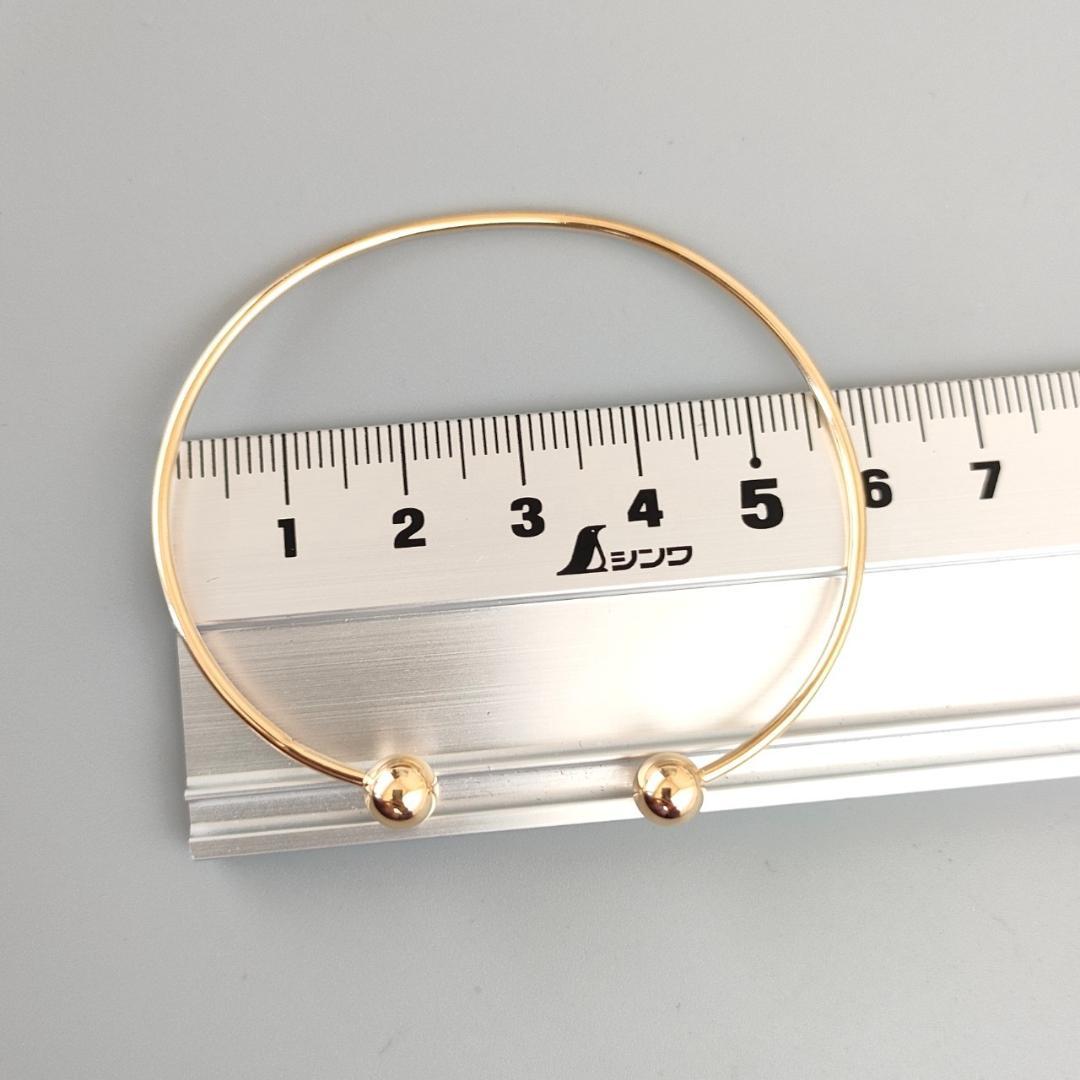 18金 K18 ユニセックス バングル 1.72ｇ A636