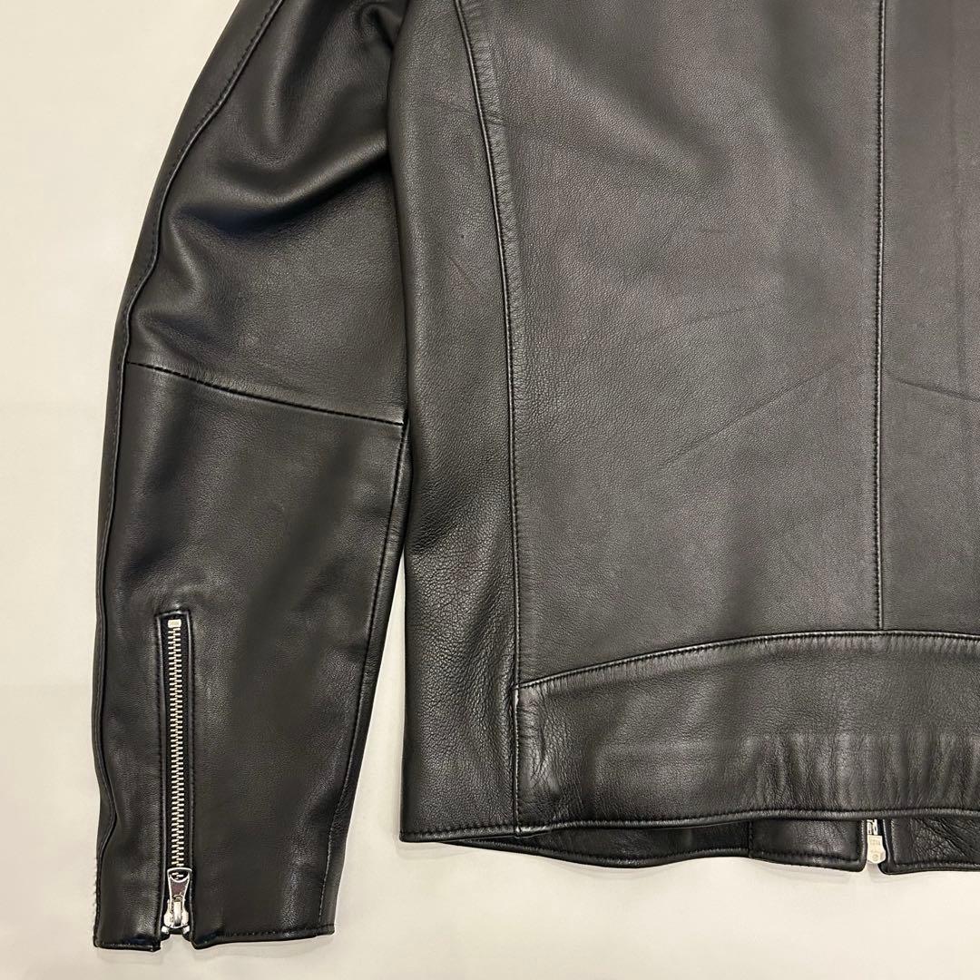 STUDIOUS ブラック レザー シングルライダース