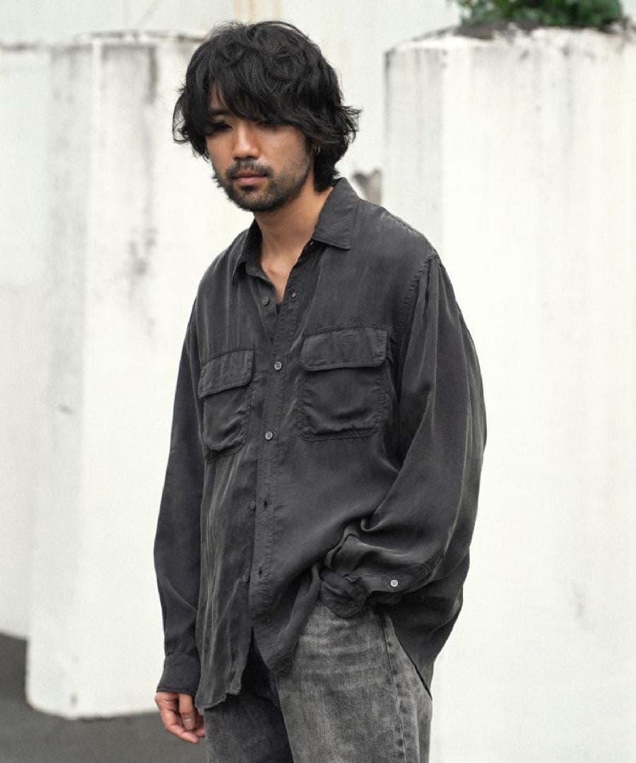 shiun】CUPRO FIBRIL UTILITY SHIRT M キュプラ - メルカリ