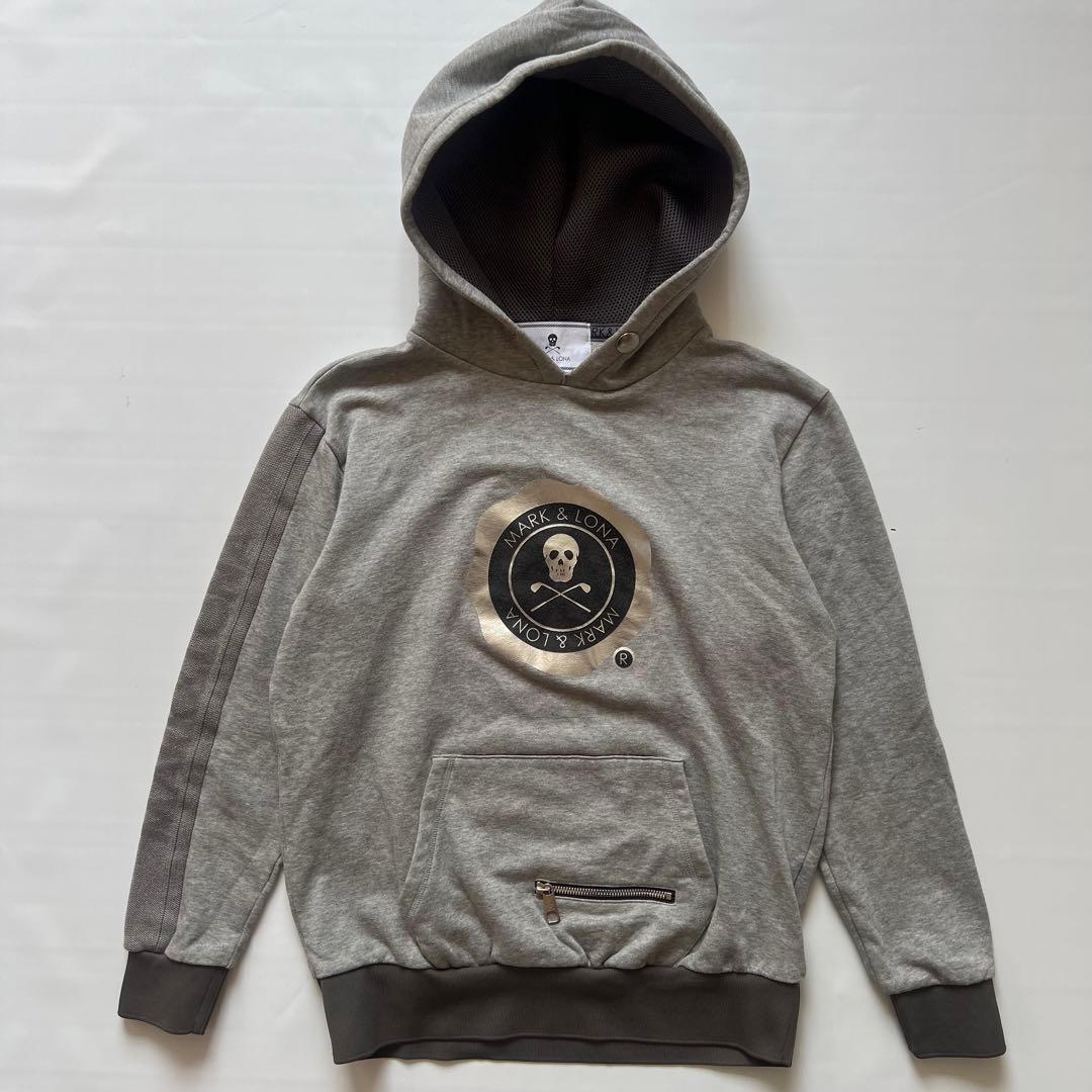 MARK&LONA マークアンドロナ　パーカー　メンズ　ロゴ　ゴルフ　グレー
