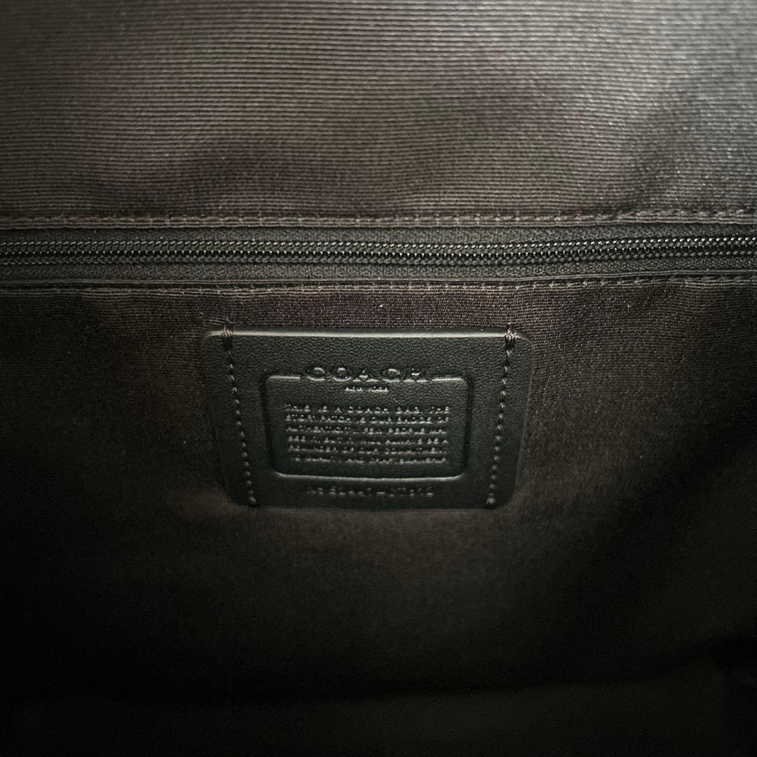 【新品】COACH ペース ラージ レザー&シグネチャーキャンバス バックパック