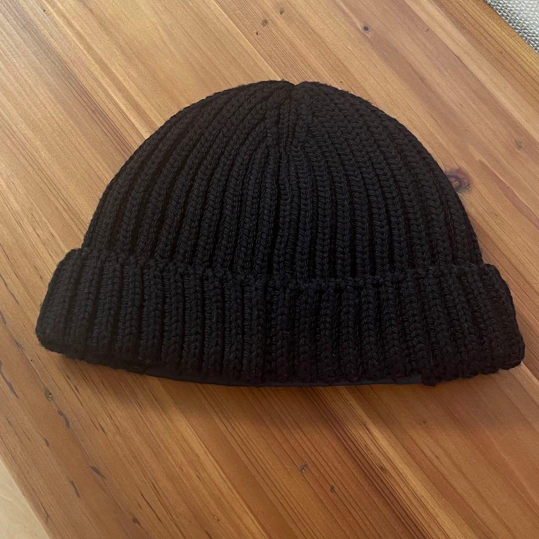 【正規品】PRADA Re-Nylon ウール黒ニット帽　ユニセックスM