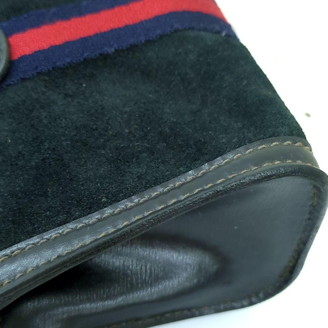 GUCCI オールドグッチ　シェリーライン　ポーチ　スエード