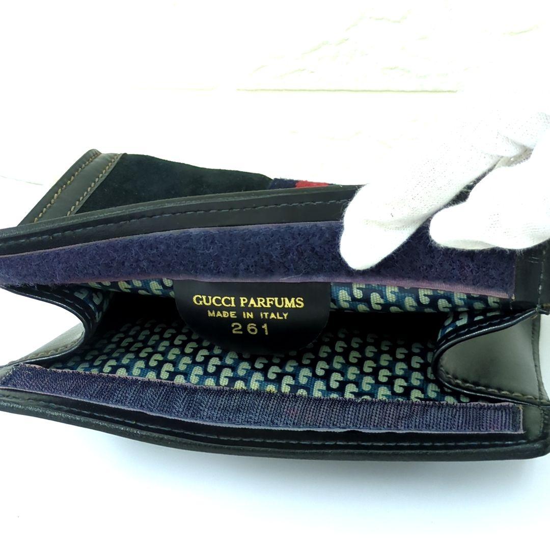 GUCCI オールドグッチ　シェリーライン　ポーチ　スエード