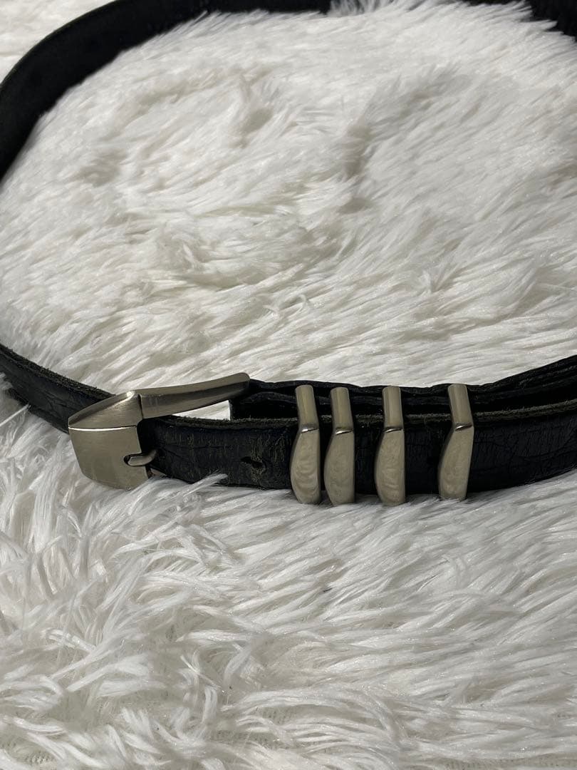 VERSACE ヴェルサーチ 本革　レザーベルト メデューサ ブラック