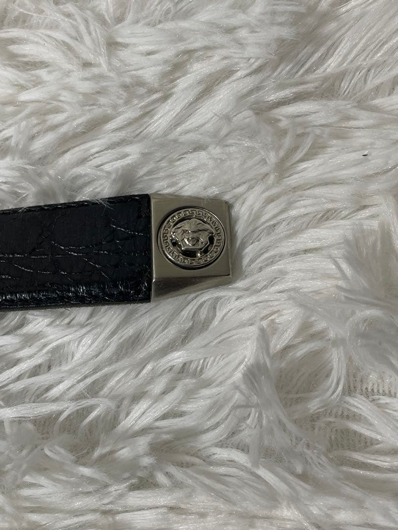 VERSACE ヴェルサーチ 本革　レザーベルト メデューサ ブラック