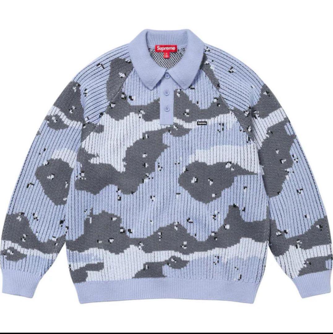 Supreme Small Box Polo Sweater Blue Camo - メルカリ
