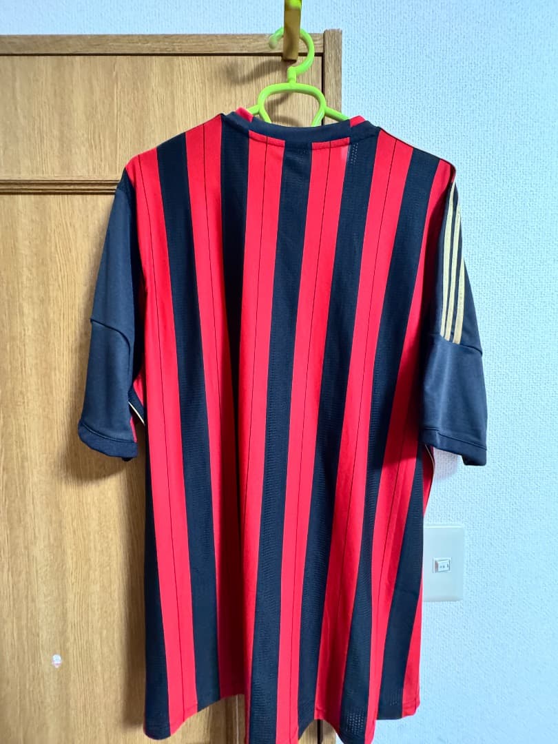 ACミラン adidas シャツ XL 赤黒 スポーツ サッカー・フットサル ウェア