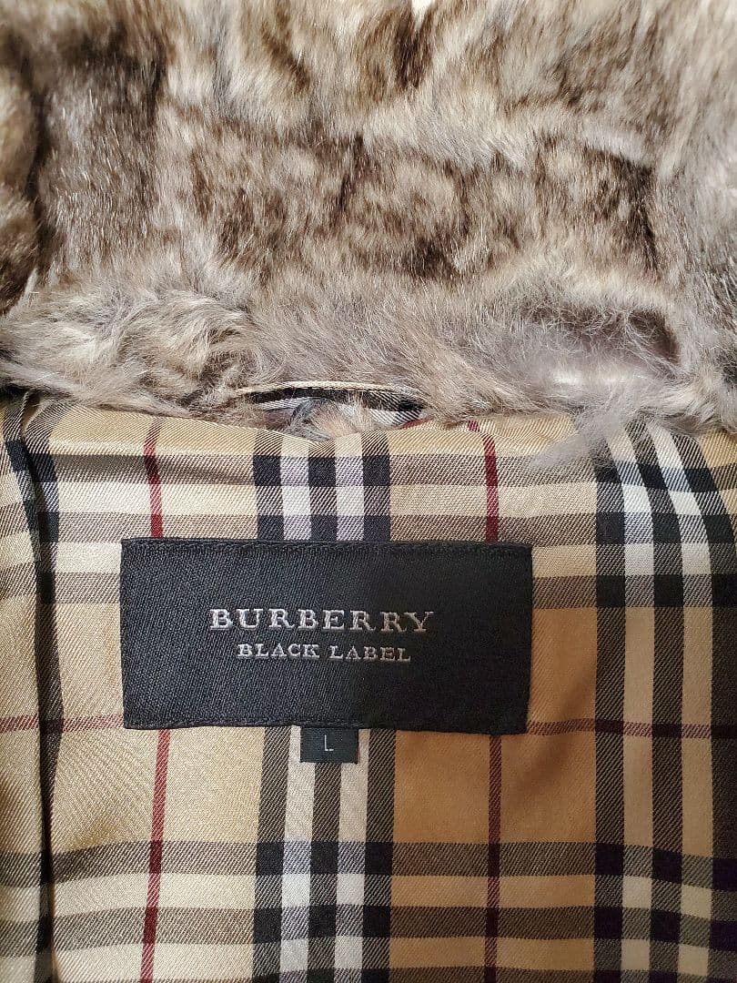 【最終sale・美品】バーバリーブラックレーベル ダウン 茶色 サイズL