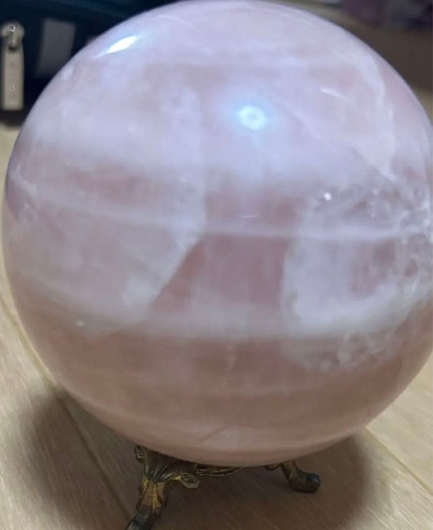 希少 ローズクォーツ スフィア 1.15kg 天然石