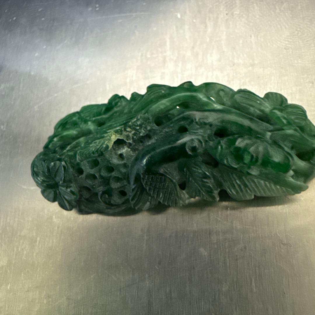 翡翠鏤空雕刻 アクセサリー