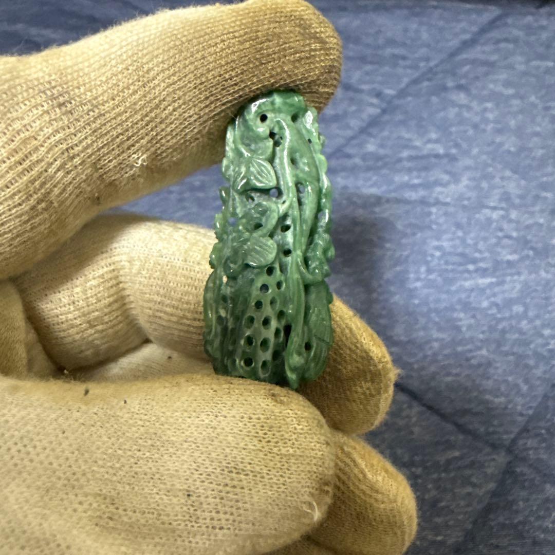 翡翠鏤空雕刻 アクセサリー