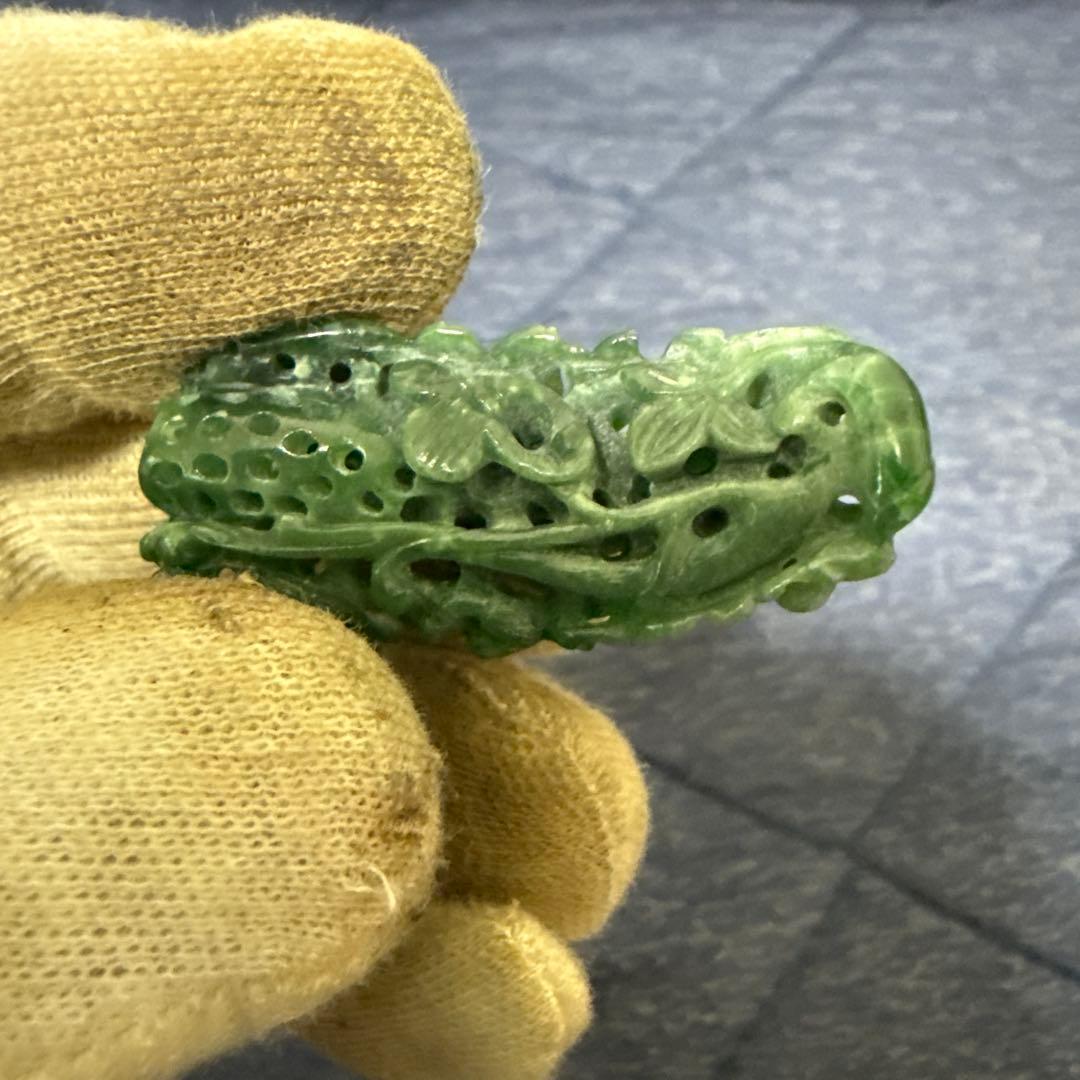 翡翠鏤空雕刻 アクセサリー