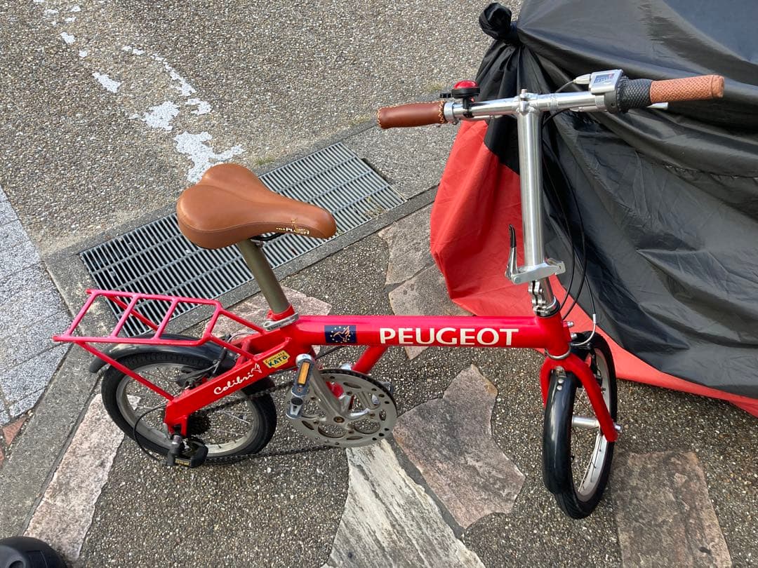 PEUGEOT 折りたたみ自転車 赤
