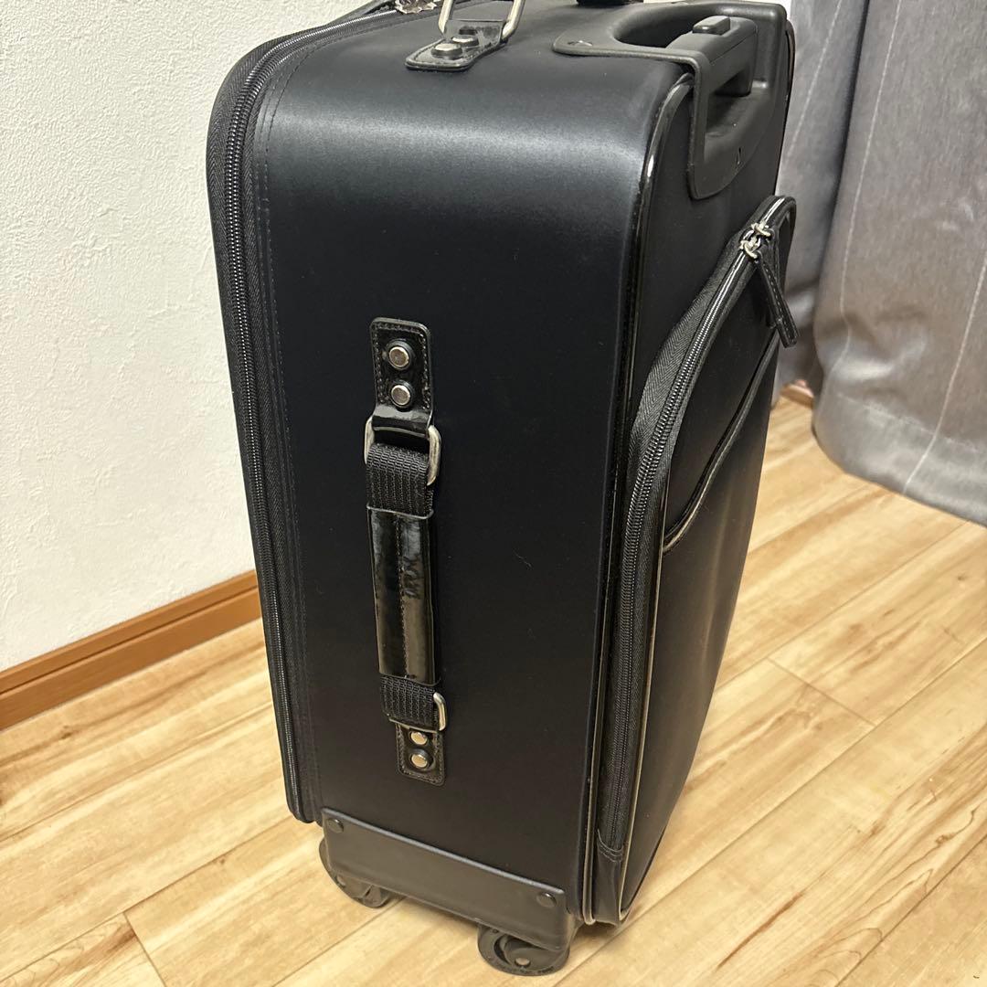 スワニー　キャリーバッグ　エナメル　黒　美品寄り　最安値