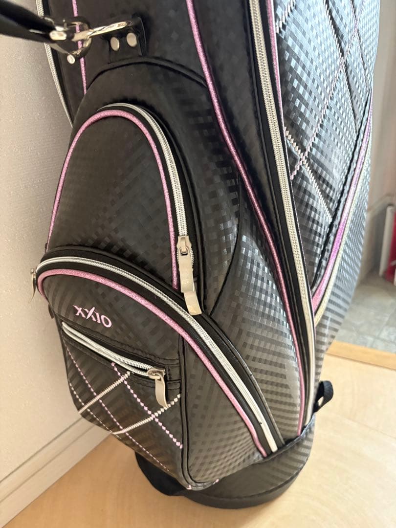 XXIO ゴルフバッグ キャディバッグブラック/ピンク