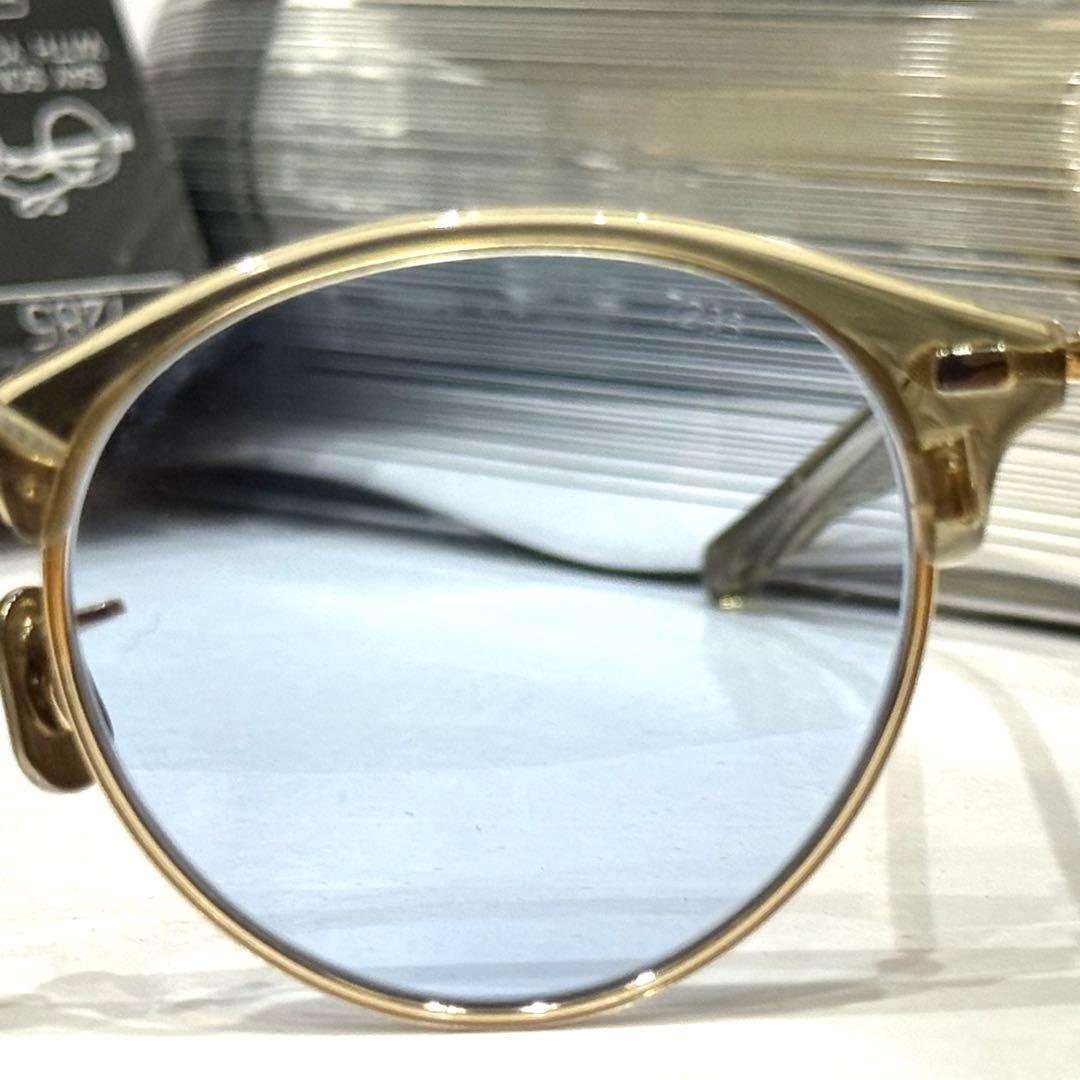 極美品】正規品 EYEVAN7285 760 クリアゴールド 純正ブルーレンズ