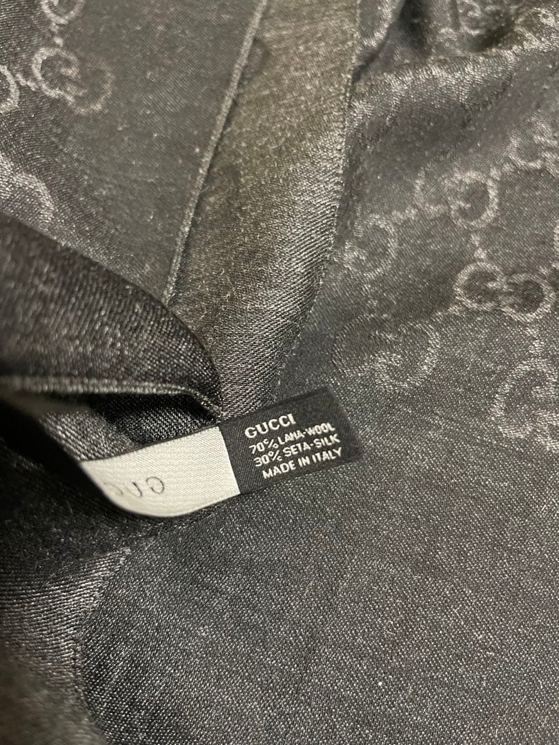 GUCCI GGロゴ マフラー グレー