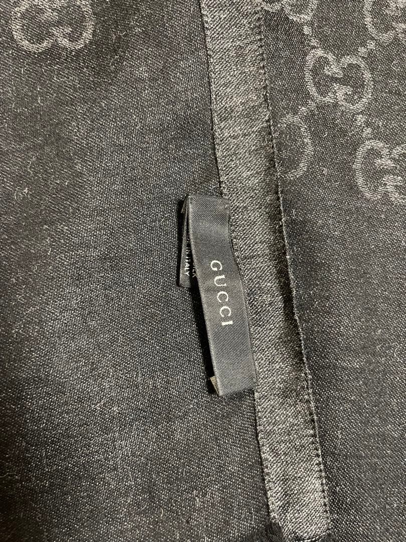 GUCCI GGロゴ マフラー グレー