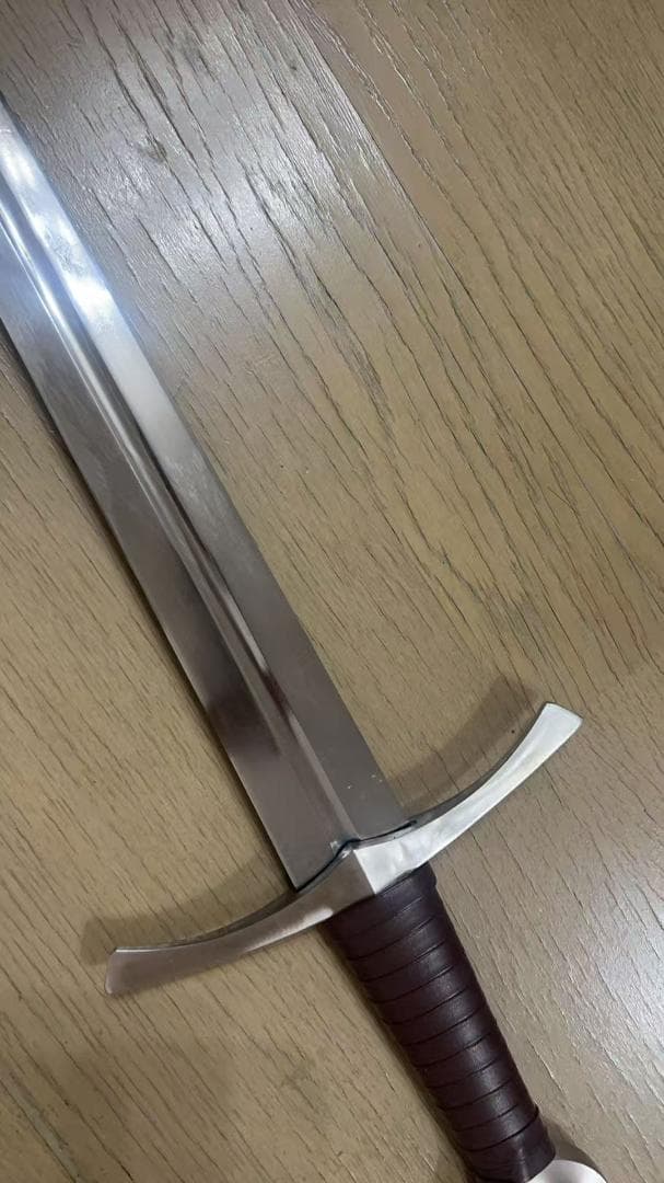 3日内速達】片手用西洋剣 茶色 高マンガン鋼 模造刀 武具 十字剣