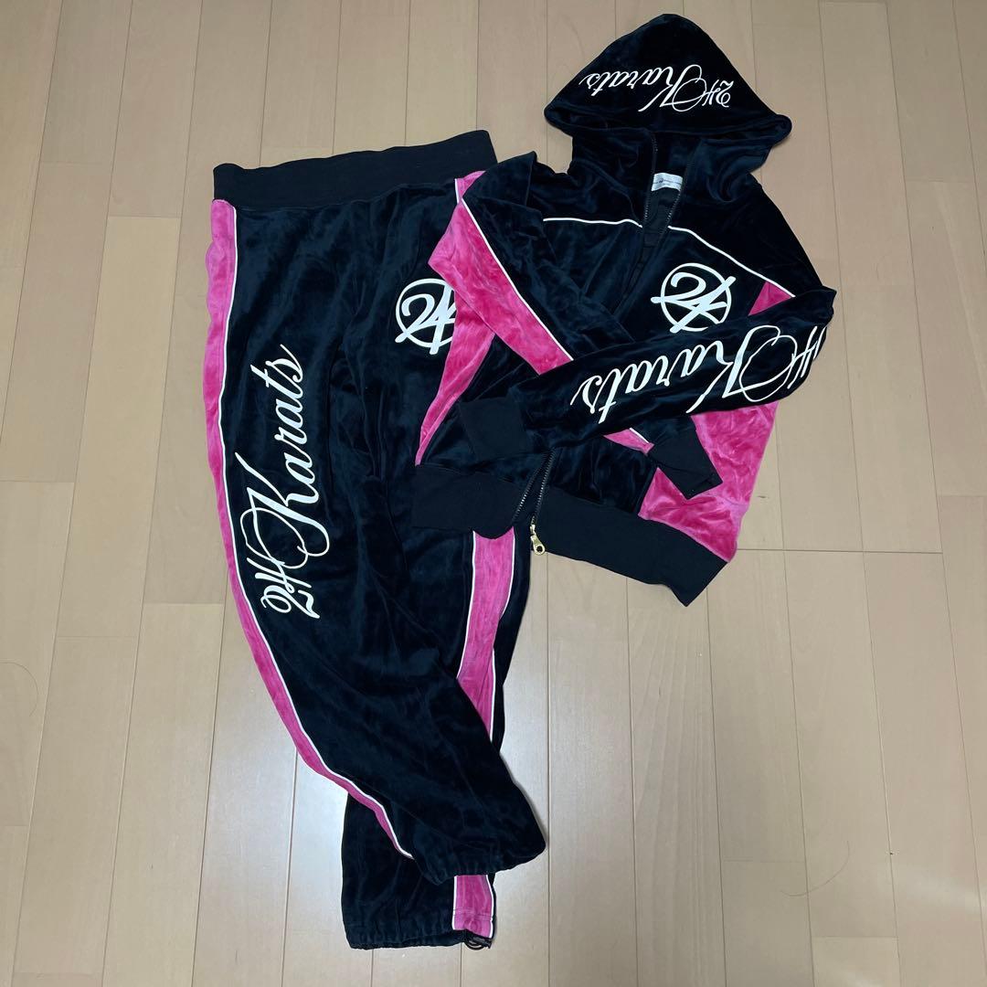 GOLD 24karats Diggersジャージ(黒×ピンク) - メルカリ