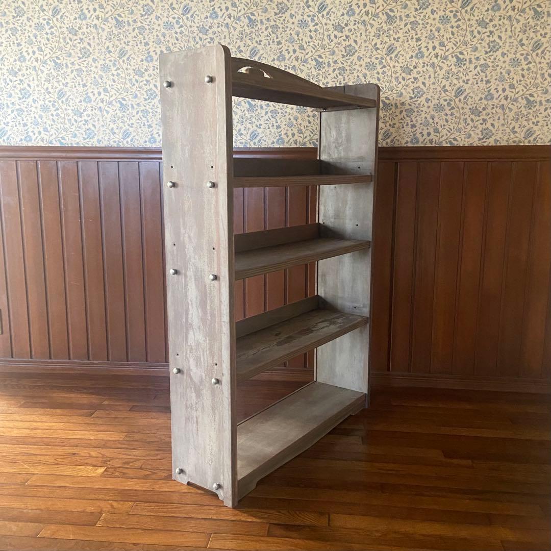 大正ロマン　本棚　アンティーク家具　オープンラック　ビンテージ