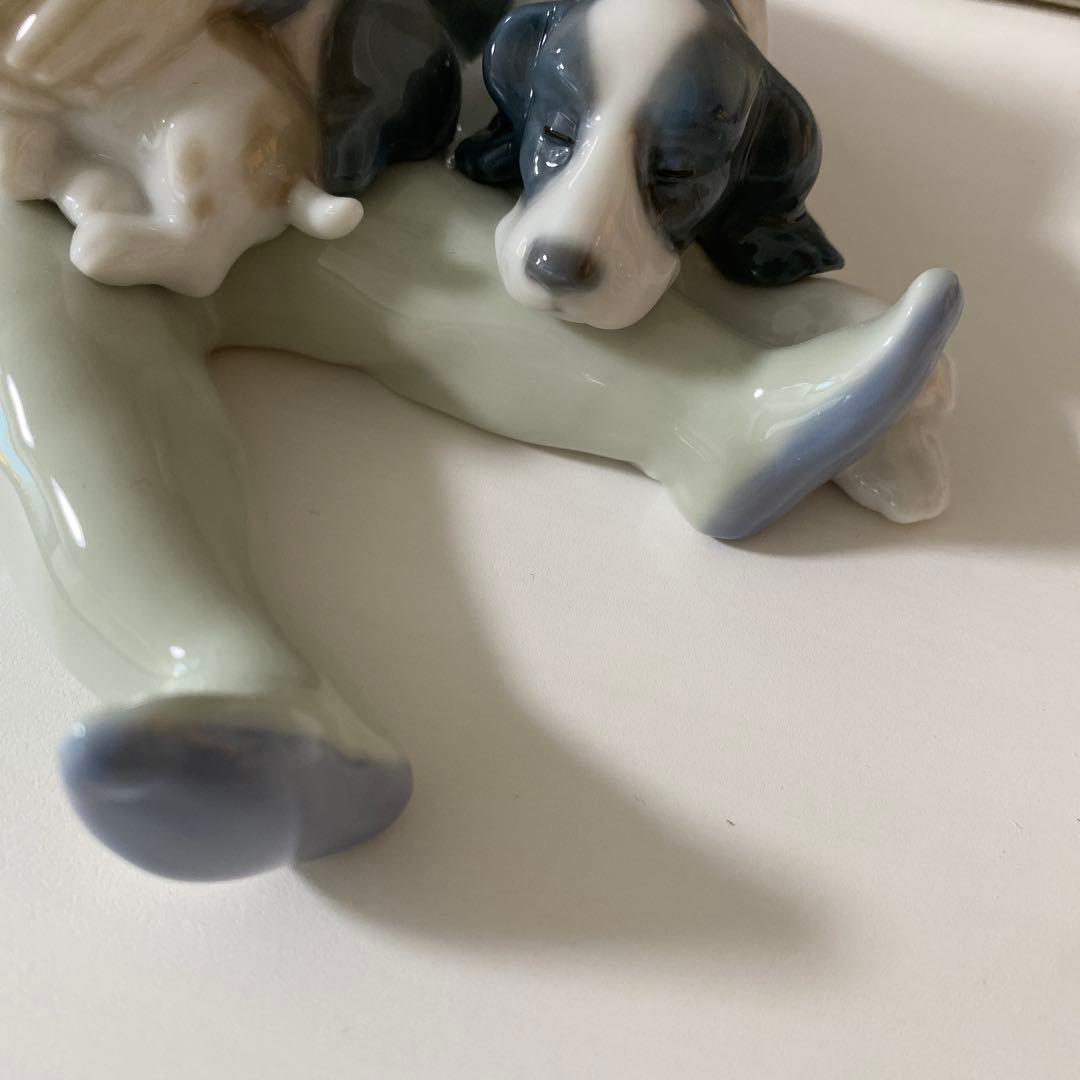 リアドロ　置物　子犬と少年　美品　子ども　犬