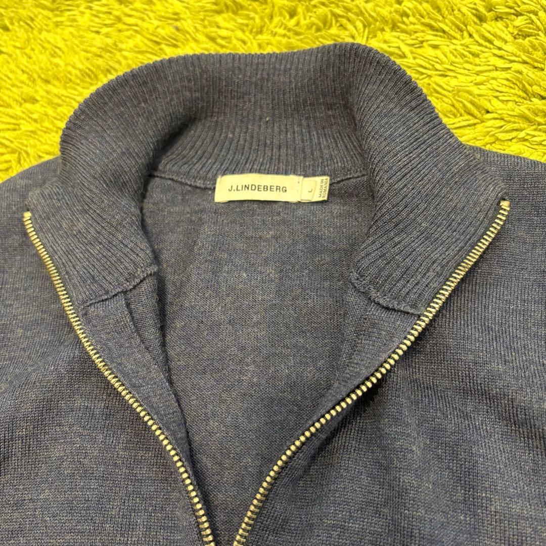 J.LINDEBERG ジェイリンドバーグ ジップジャケット ニット Lサイズ