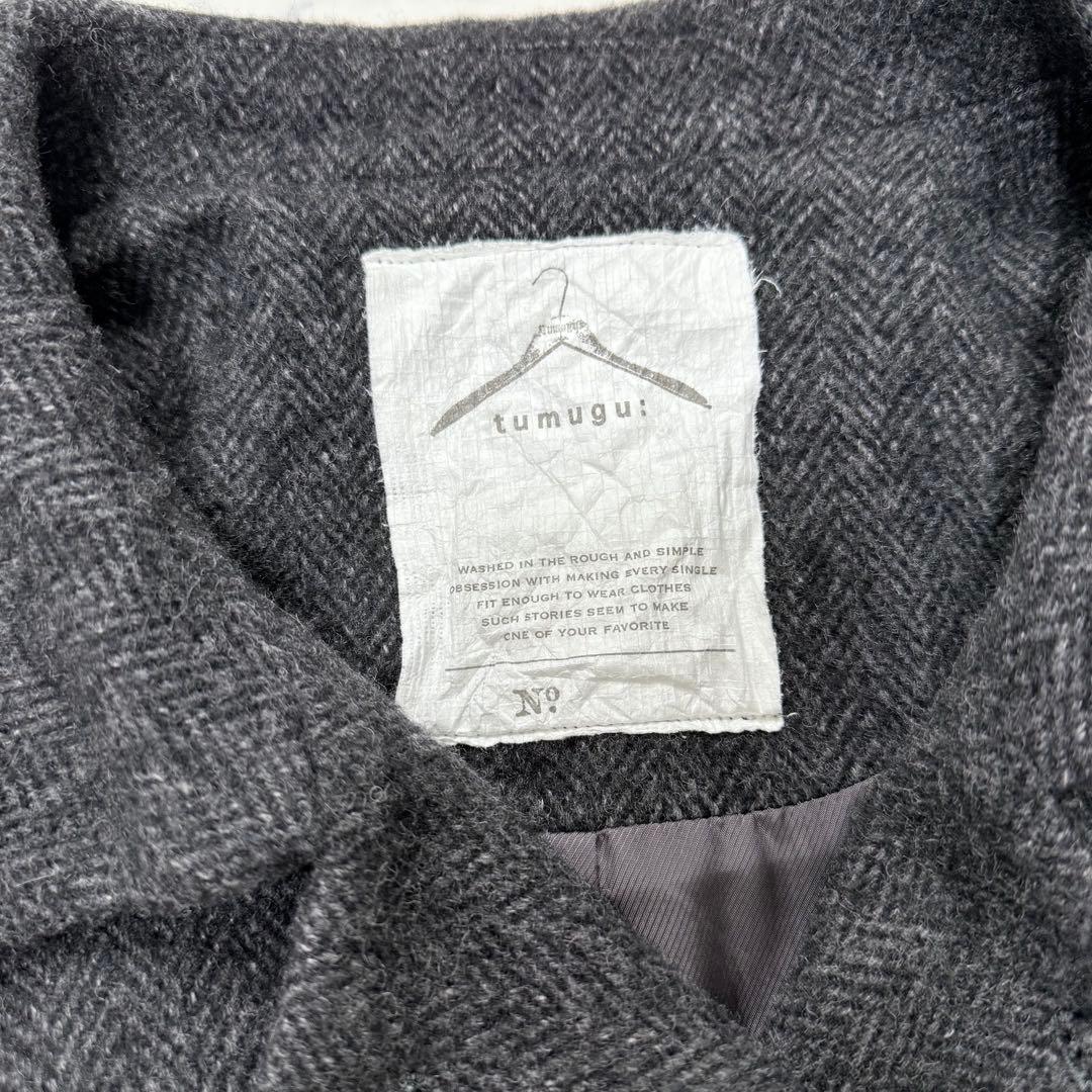 tumugu ツムグ ロングコート ウール リネン オーバーサイズ - メルカリ