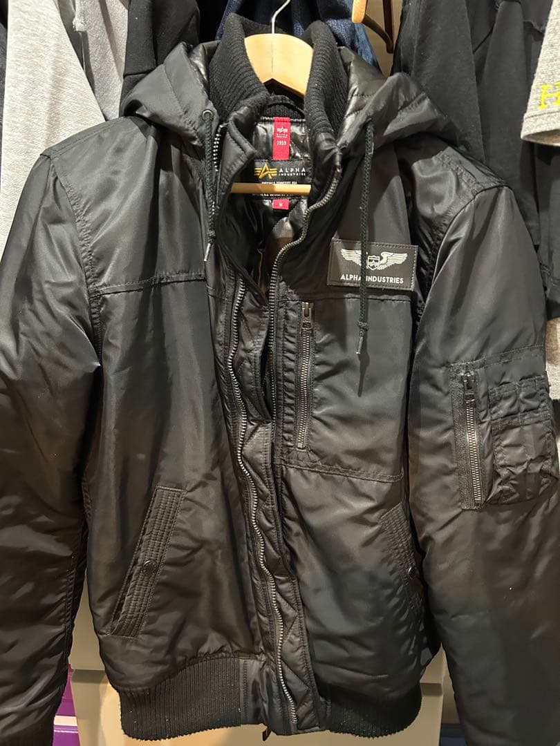 たこ焼き‼️Alpha Industries フーデッドリブジャケット