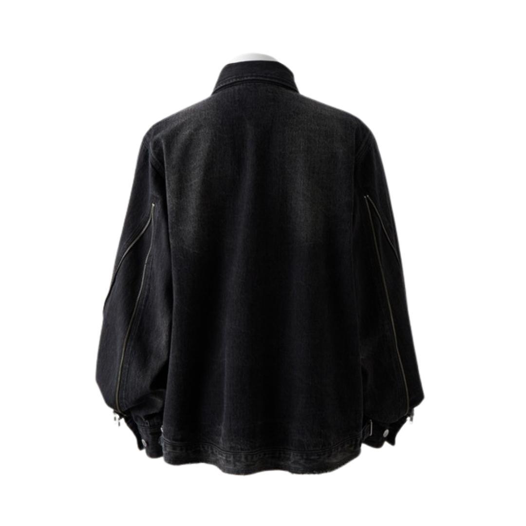 【新品タグ付き】【GRANCY】デニムシャツジャケット ブラック　Mサイズ