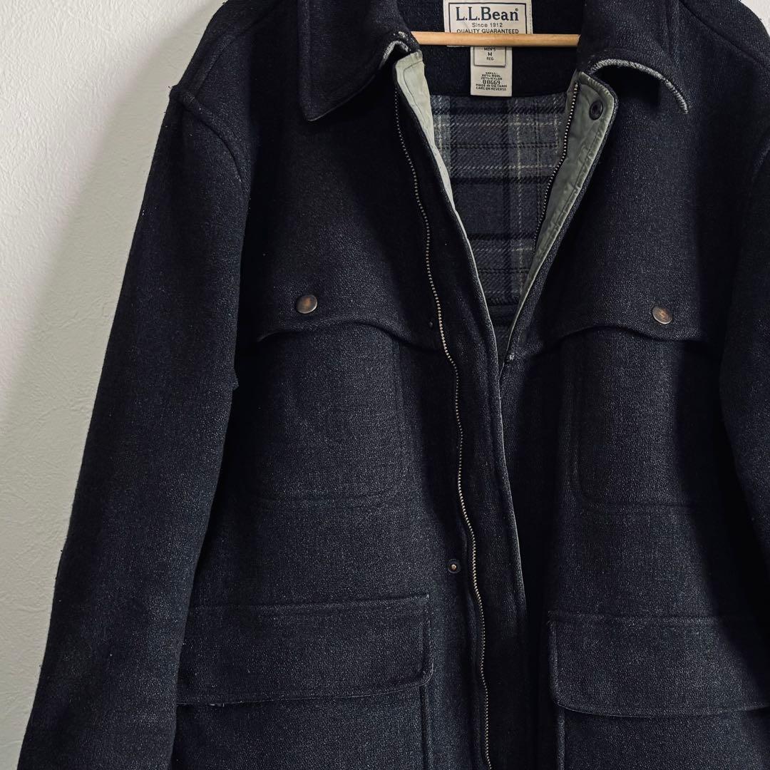 t*t様 L.L.Bean ウールジャケット チェック裏地 ダークグレー　ハーフ