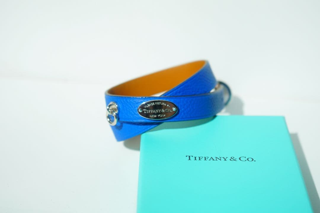 TIFFANY&Co. リターントゥ ナロー レザー ラップ 2連 ブレスレット