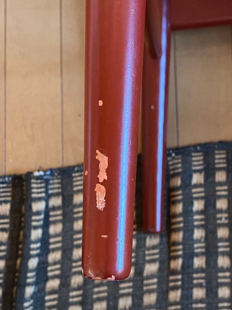 再値下げしました。北欧家具。カールハンセンの、Ｙチェア朱のラッカー仕上げ。