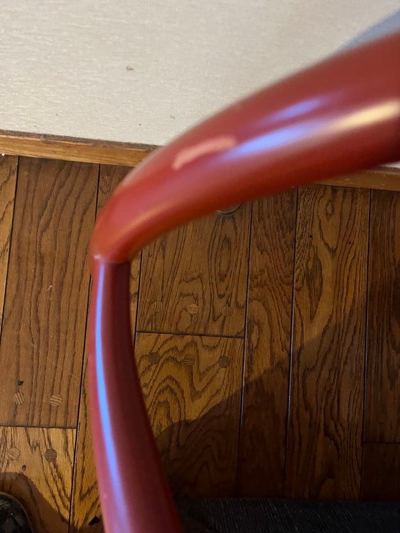 再値下げしました。北欧家具。カールハンセンの、Ｙチェア朱のラッカー仕上げ。