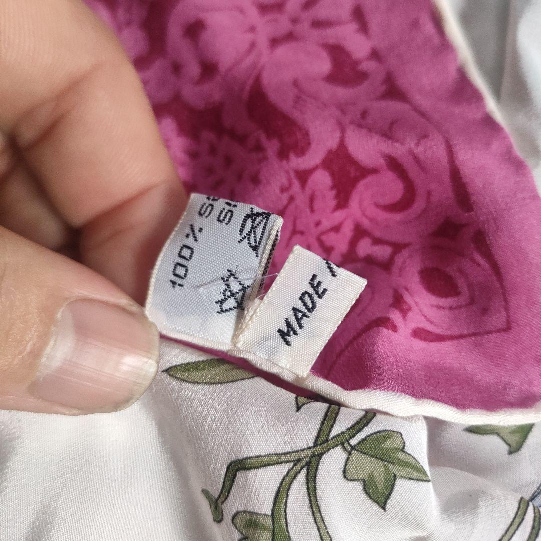 e27 超美品　クリスチャンディオール　スカーフ　シルク100　花柄