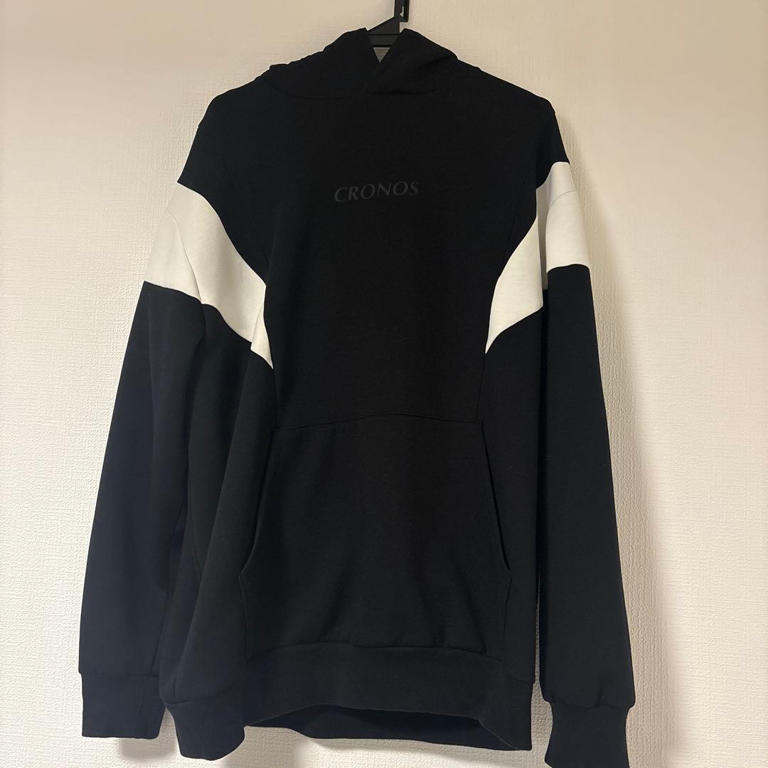 CRONOS クロノス フード付きパーカー M ブラック/ホワイト - メルカリ