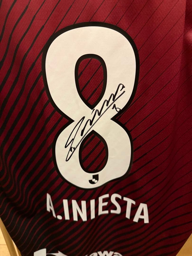 イニエスタ直筆サイン入り2023ヴィッセル神戸ユニホームXL