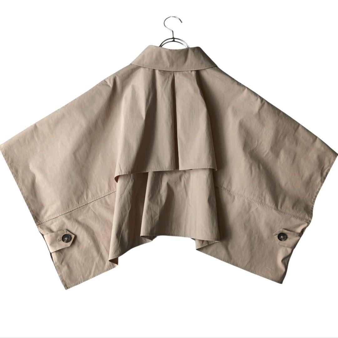 【コス】ハイブリットトレンチコートケープ　ベージュ ショート丈