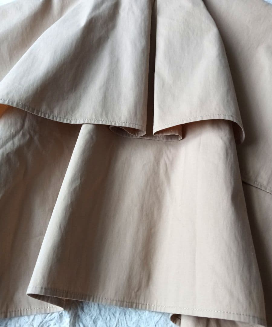 【コス】ハイブリットトレンチコートケープ　ベージュ ショート丈