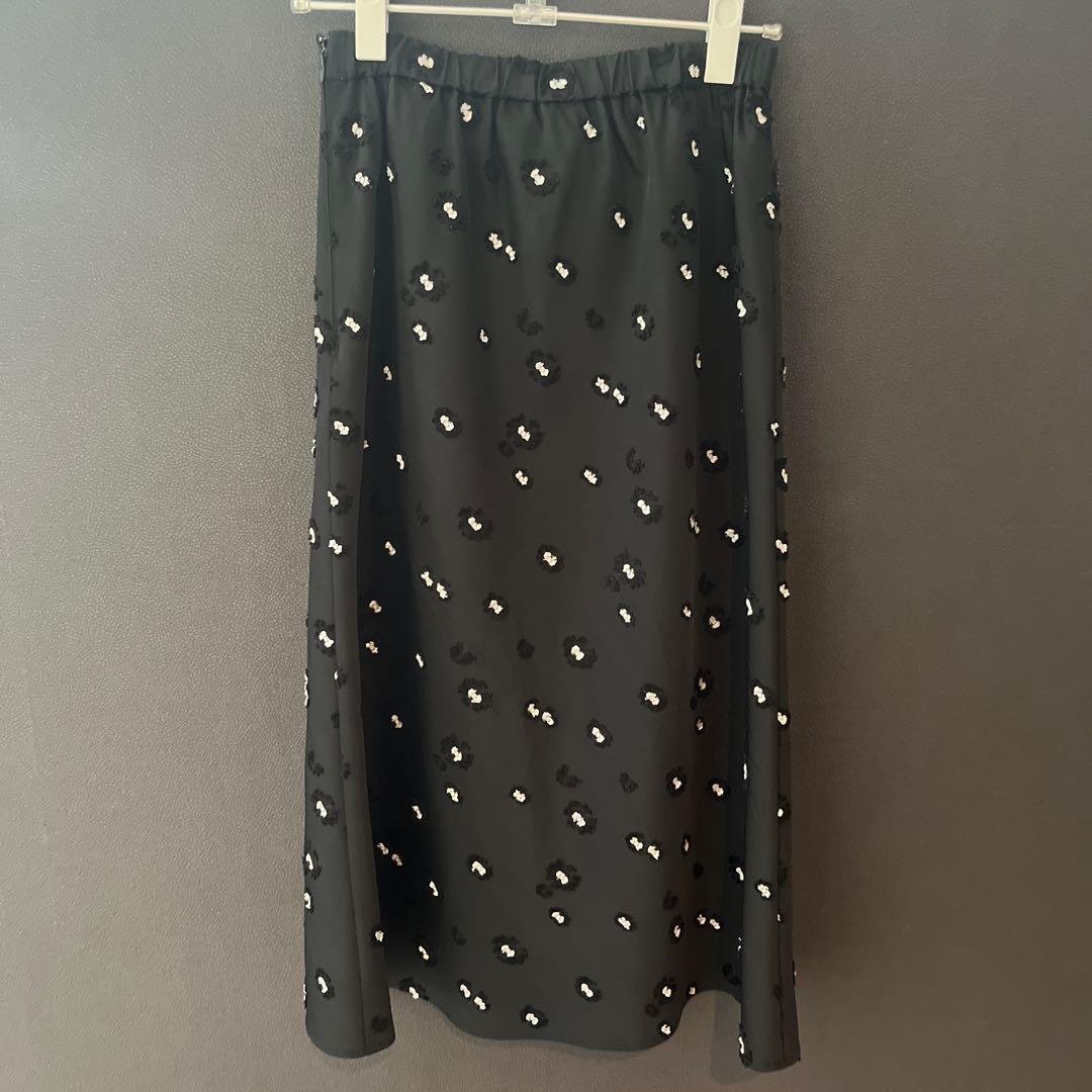 ユナイテッドアローズ サテンフラワージャガードスカート