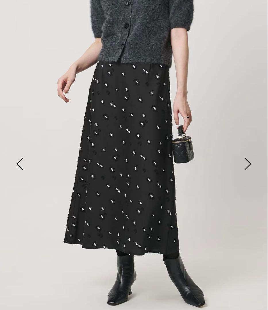 ユナイテッドアローズ サテンフラワージャガードスカート