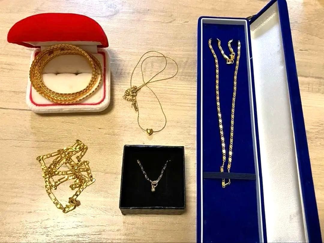 ゴールドネックレス 金アンクレット 計5点 遺品整理 まとめ売り - メルカリ