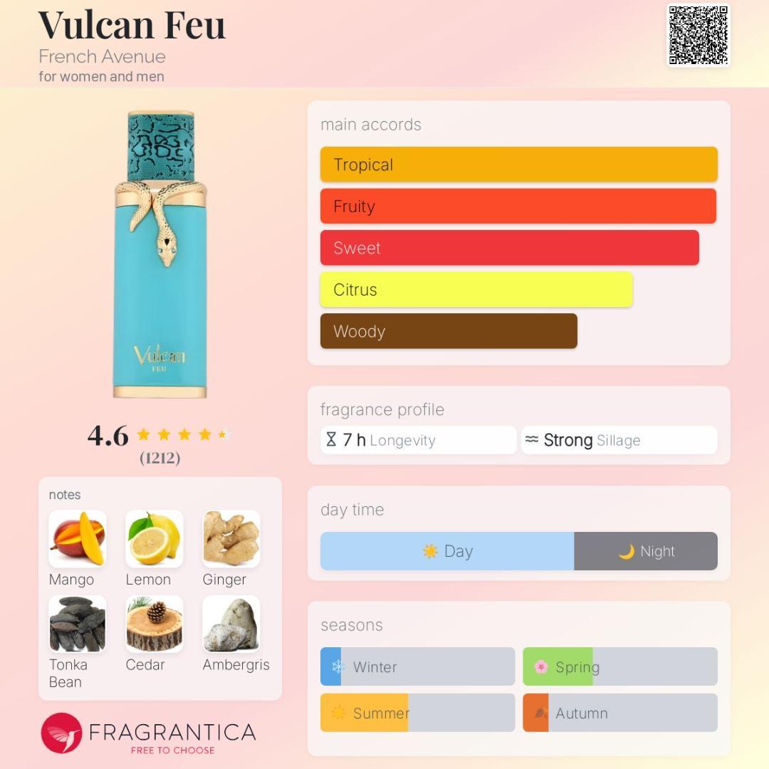 Vulcan Feu French Avenue 100ml 香水 新品未開封