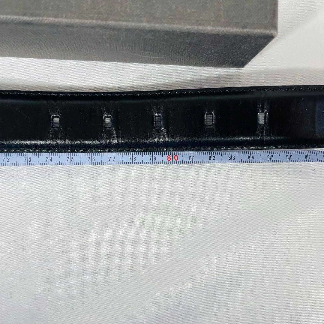 Bvlgari ブルガリ　黒レザーベルト 金色バックル　ユニセックス